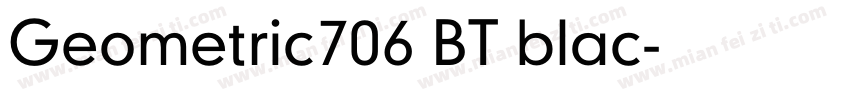 Geometric706 BT blac字体转换